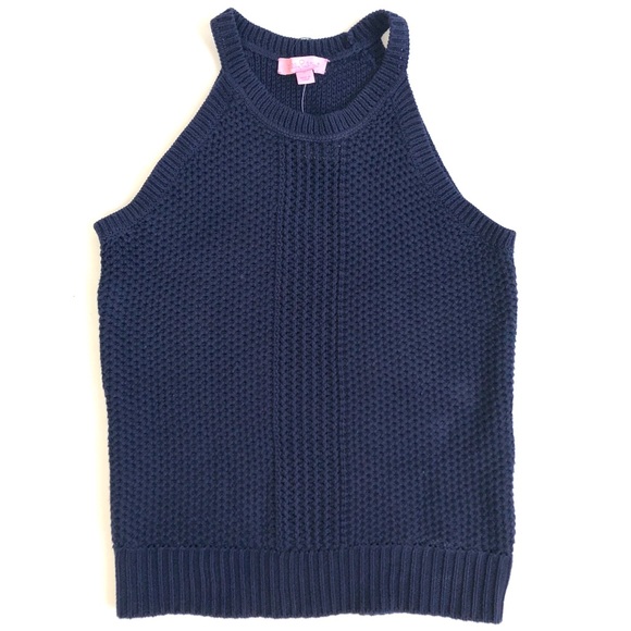 Lilly Pulitzer Tops - Lilly Pulitzer Navy Gemma Sweater Halter Top